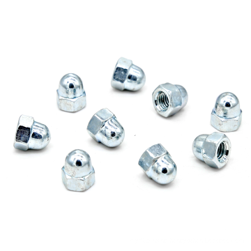 M6 Carbon Steel Din917 Low Type Grade 4 White Zinc- plated Stainless Steel 304 316 Hexagon Dome Nuts